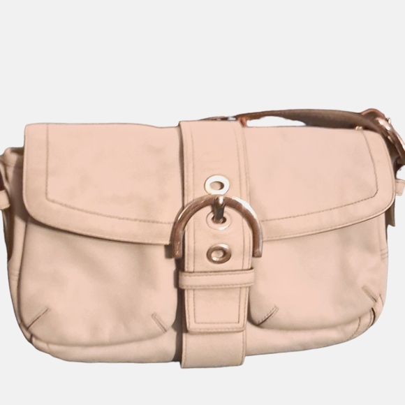 🟥🟧🟨 SALE $50 🟨🟧🟥 Coach White Leather Purse Handbag - Picture 4 of 15